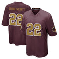 Tlead W.Commanders #22 Jacory Croskey-Merritt Player Burgundy Alternate Home Game Stitched Jerseys
