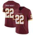 Tlead W.Commanders #22 Jacory Croskey-Merritt Player Burgundy Vapor Limited Stitched Jerseys