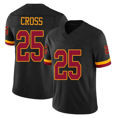 Tlead W.Commanders #25 Nick Cross Player Black Limited Vapor Home Game Stitched Jerseys