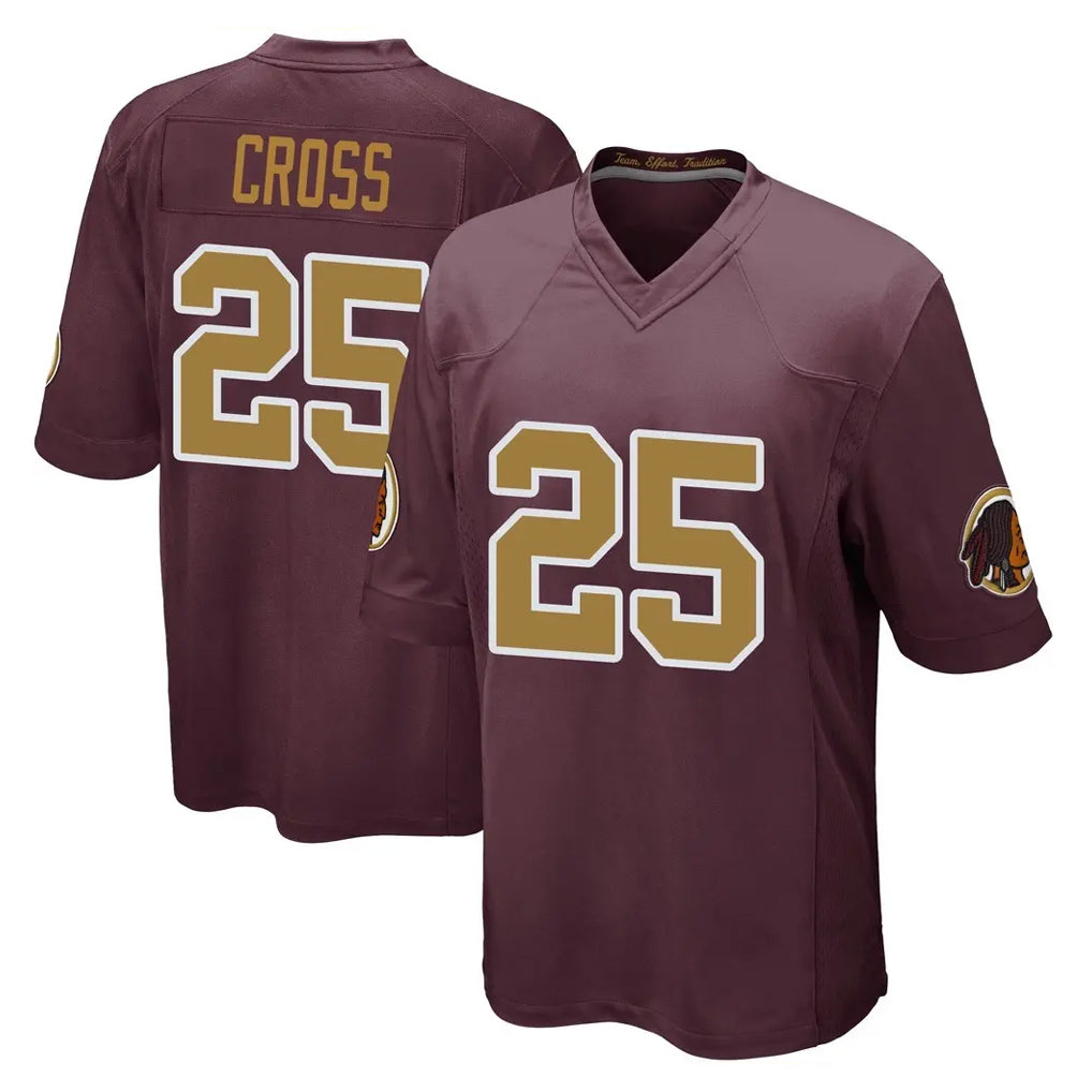 Tlead W.Commanders #25 Nick Cross Player Burgundy Alternate Home Game Stitched Jerseys