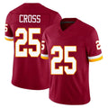 Tlead W.Commanders #25 Nick Cross Player Burgundy Limited Team Vapor F.U.S.E. Home Game Stitched Jerseys