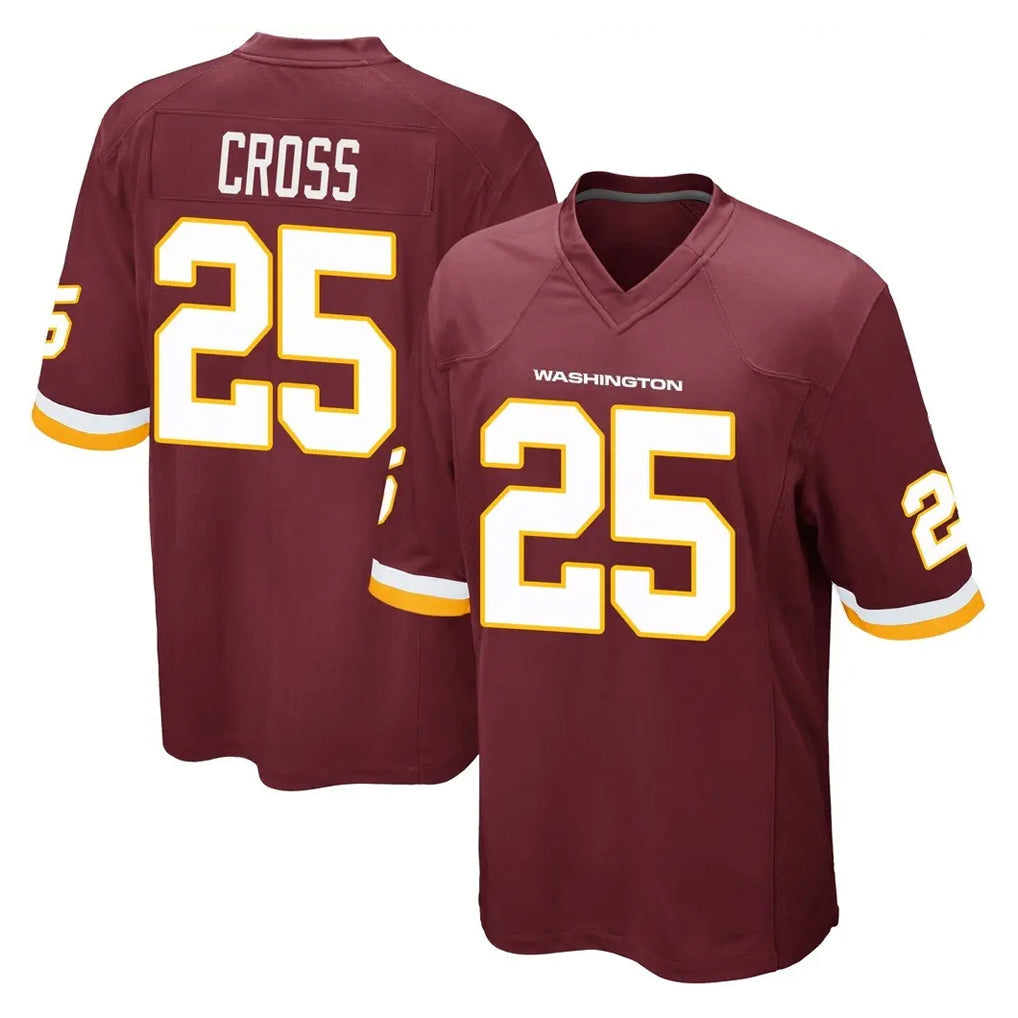 Tlead W.Commanders #25 Nick Cross Player Burgundy Team Color Home Game Stitched Jerseys