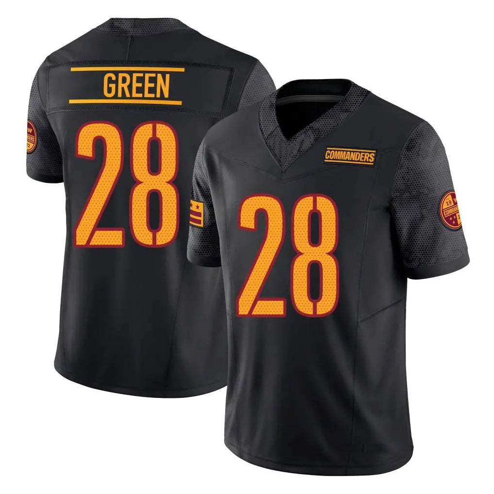 Tlead W.Commanders #28 Darrell Green Player  Black Vapor F.U.S.E. Limited Stitched Jerseys