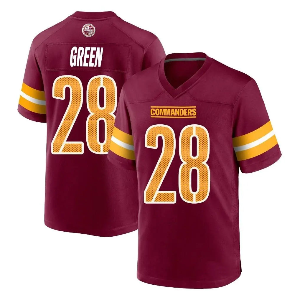 Tlead W.Commanders #28 Darrell Green Player Burgundy Home Game Stitched Jerseys