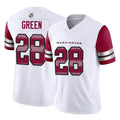 Tlead W.Commanders #28 Darrell Green Player  White Vapor F.U.S.E. Limited Stitched Jerseys