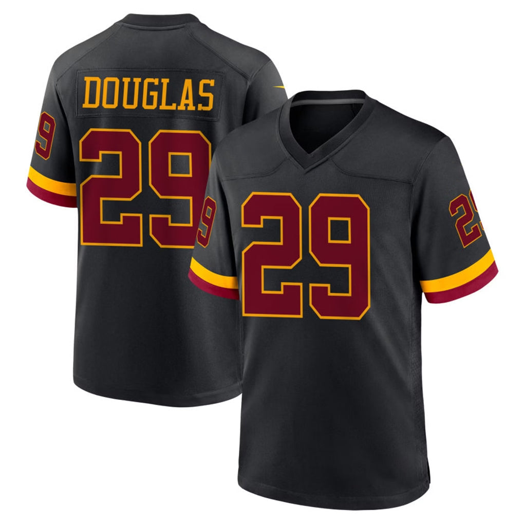Tlead W.Commanders #29 Rasul Douglas Player Black Limited Home Game Stitched Jerseys