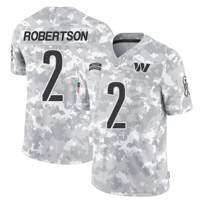 Tlead W.Commanders #2 Amik Robertson Player Arctic Camo Limited Salute To Service Home Game Stitched Jerseys