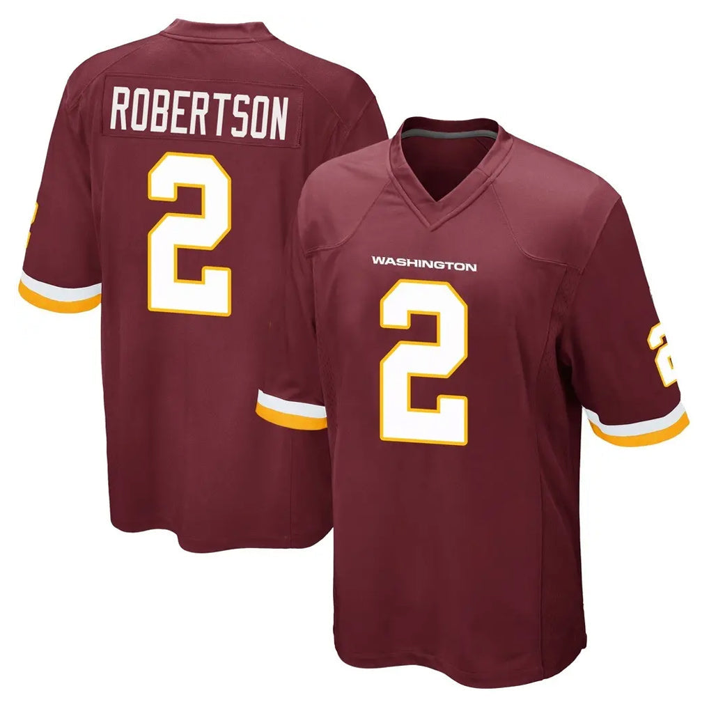 Tlead W.Commanders #2 Amik Robertson Player Burgundy Team Color Home Game Stitched Jerseys