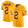 Tlead W.Commanders #2 Amik Robertson Player Gold Limited Color Rush Home Game Stitched Jerseys