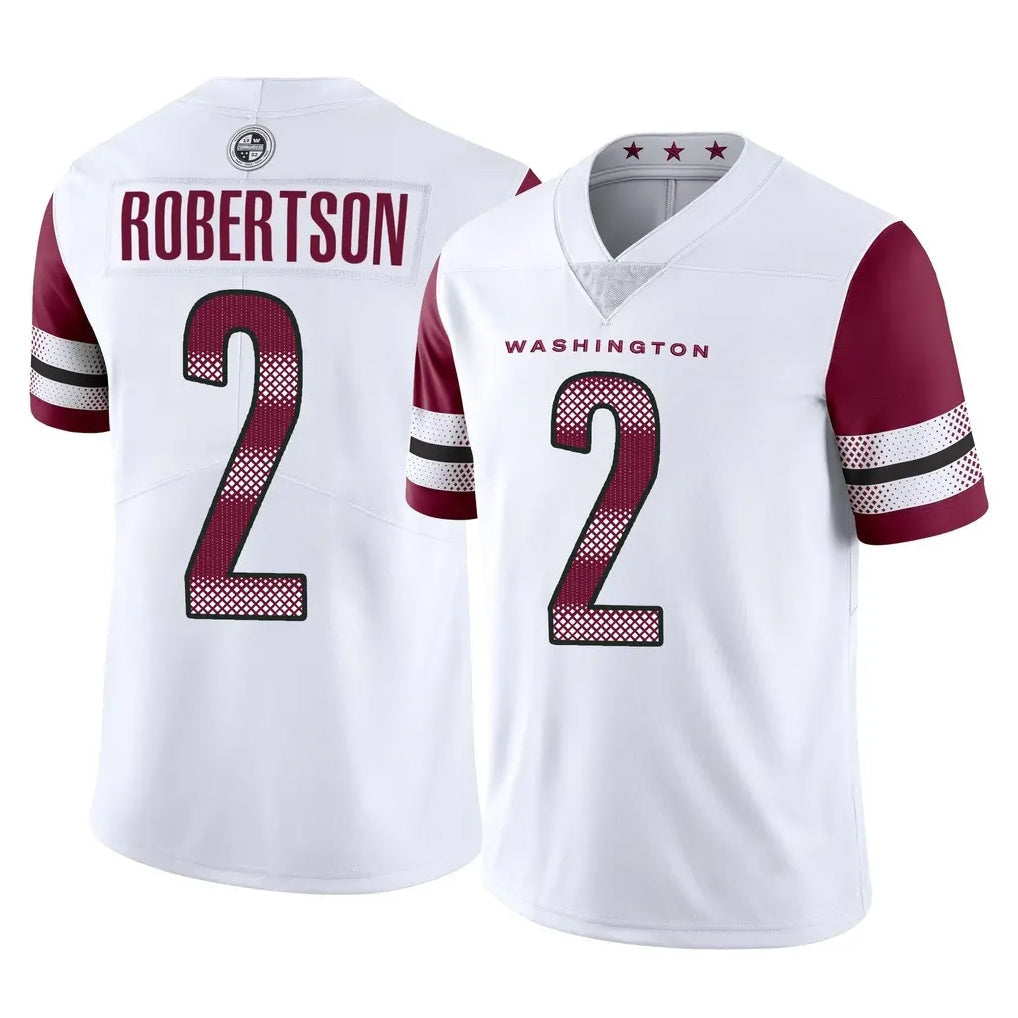 Tlead W.Commanders #2 Amik Robertson Player White Limited Vapor Home Game Stitched Jerseys
