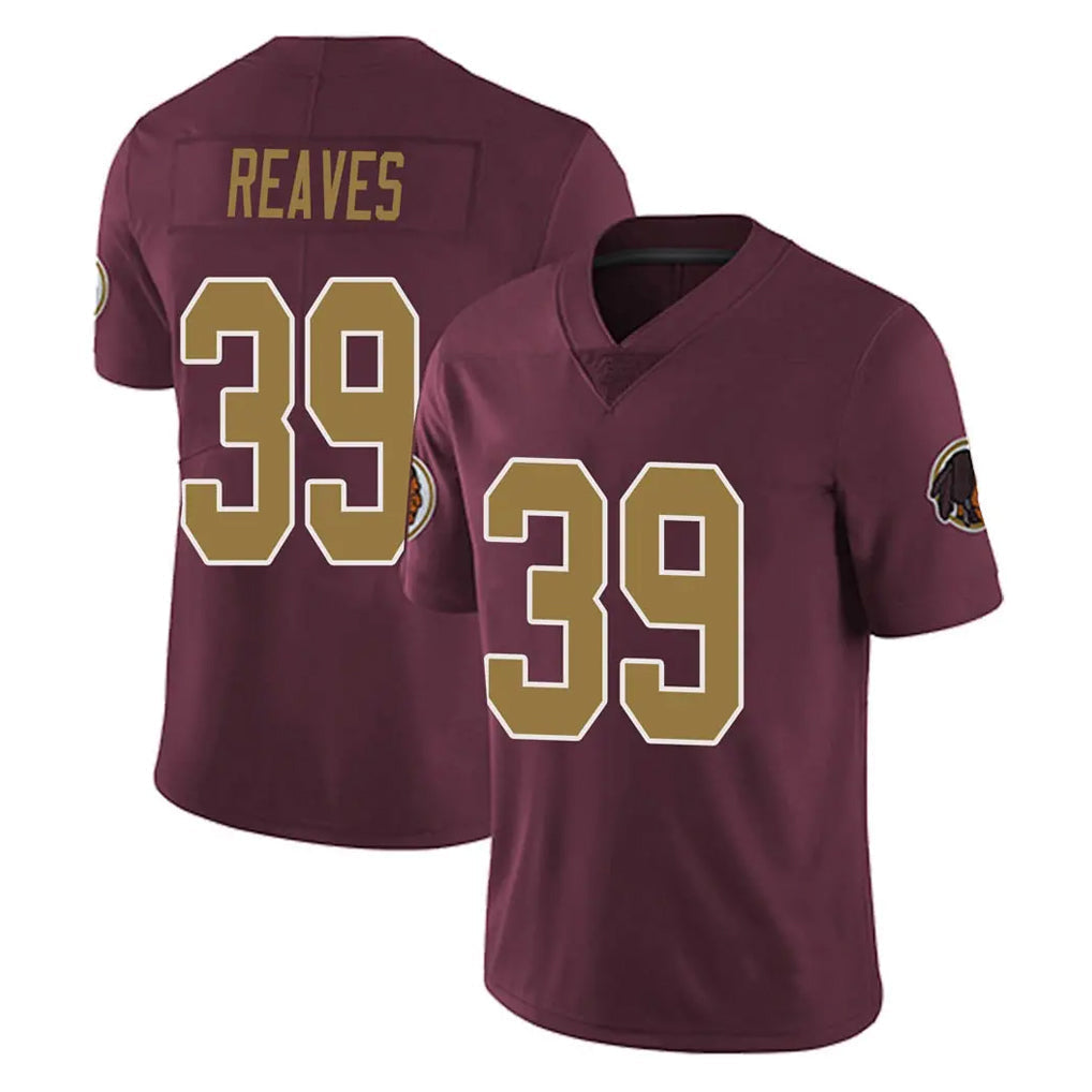 Tlead W.Commanders #39 Jeremy Reaves Player Burgundy Alternate Vapor Untouchable Home Game Stitched Jerseys