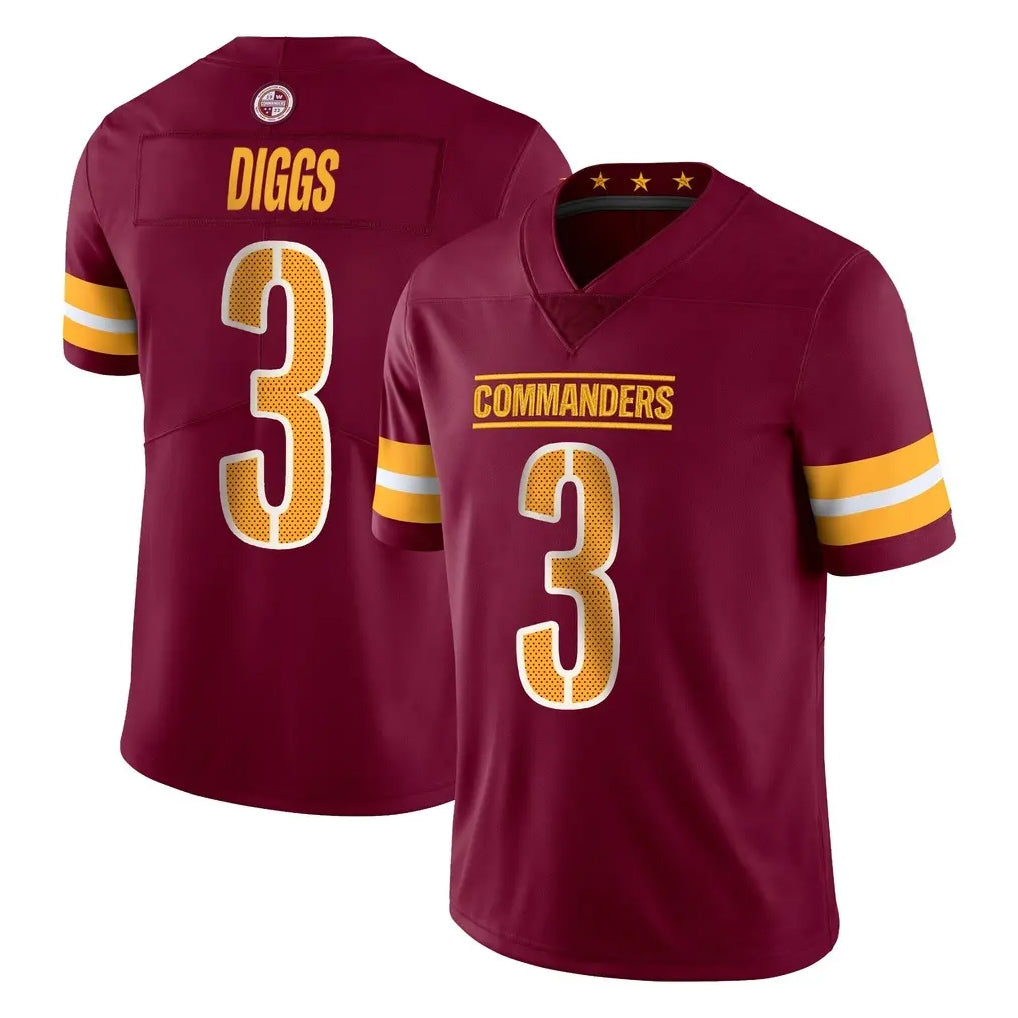 Tlead W.Commanders #3 Stefon Diggs Player Burgundy Limited Vapor Home Game Stitched Jerseys