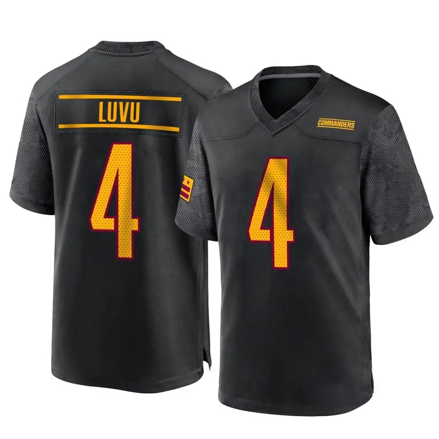 Tlead W.Commanders #4 Frankie Luvu Player Black Home Game Stitched Jerseys