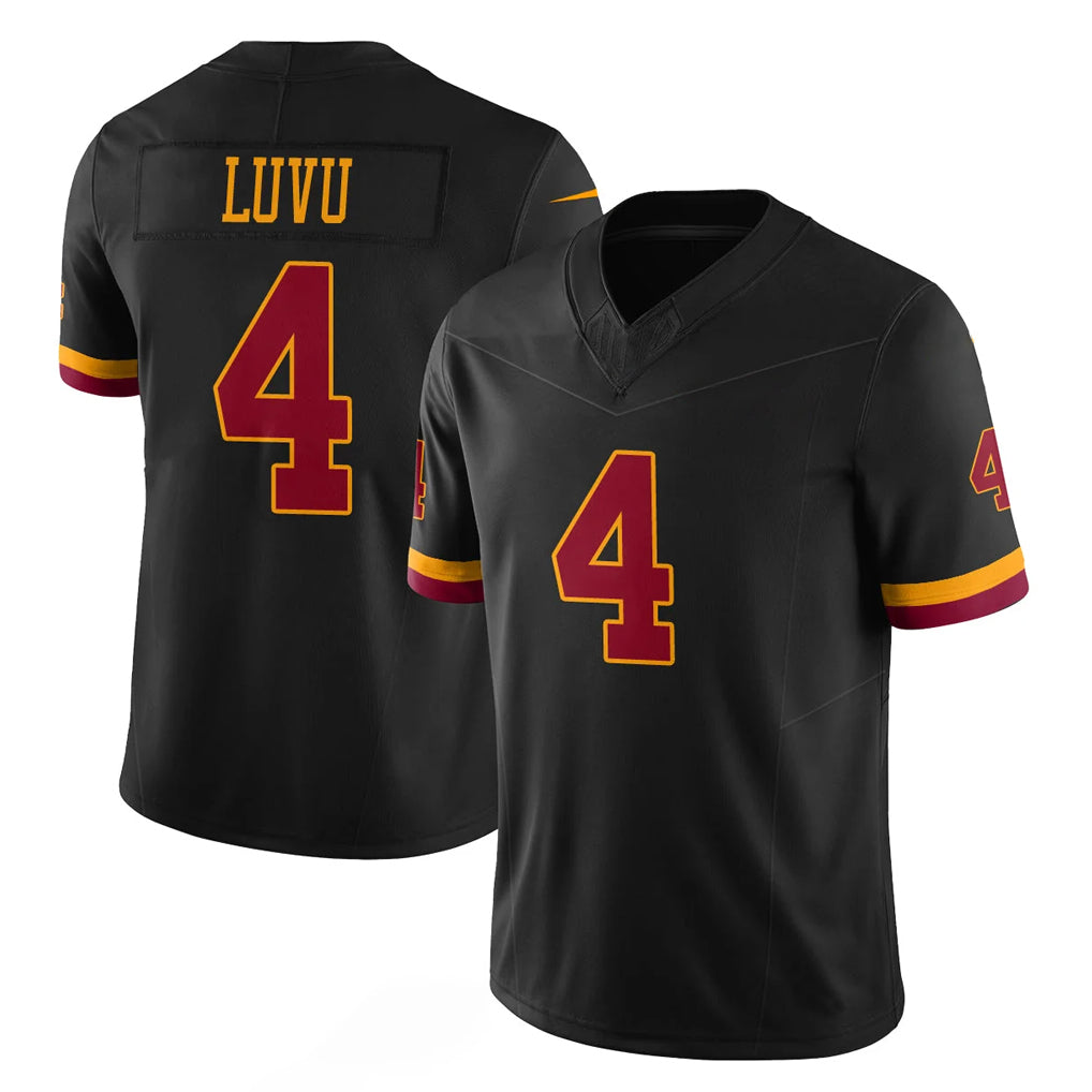 Tlead W.Commanders #4 Frankie Luvu Player Black Limited Vapor Home Game Stitched Jerseys