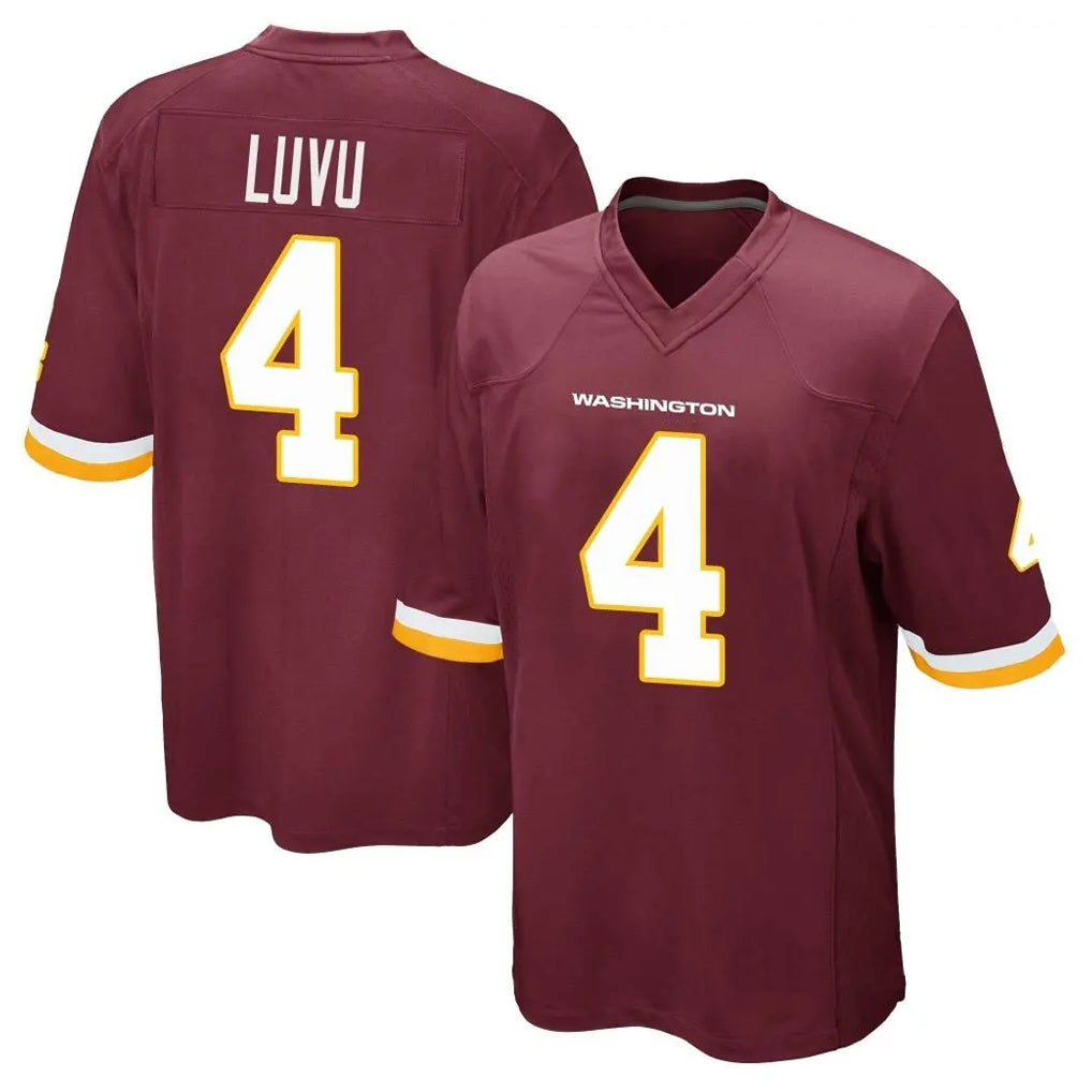 Tlead W.Commanders #4 Frankie Luvu Player Burgundy Game Stitched Jerseys