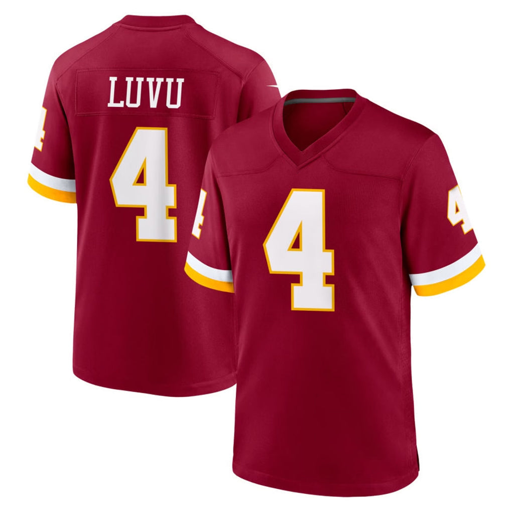 Tlead W.Commanders #4 Frankie Luvu Player Burgundy Game Home Stitched Jerseys