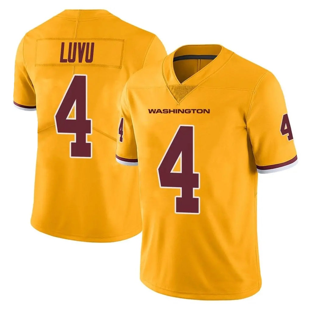Tlead W.Commanders #4 Frankie Luvu Player Gold Vapor Limited Stitched Jerseys