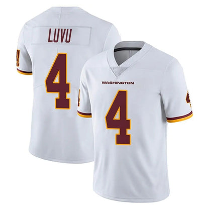 Tlead W.Commanders #4 Frankie Luvu Player White Limited Vapor Untouchable Home Game Stitched Jerseys