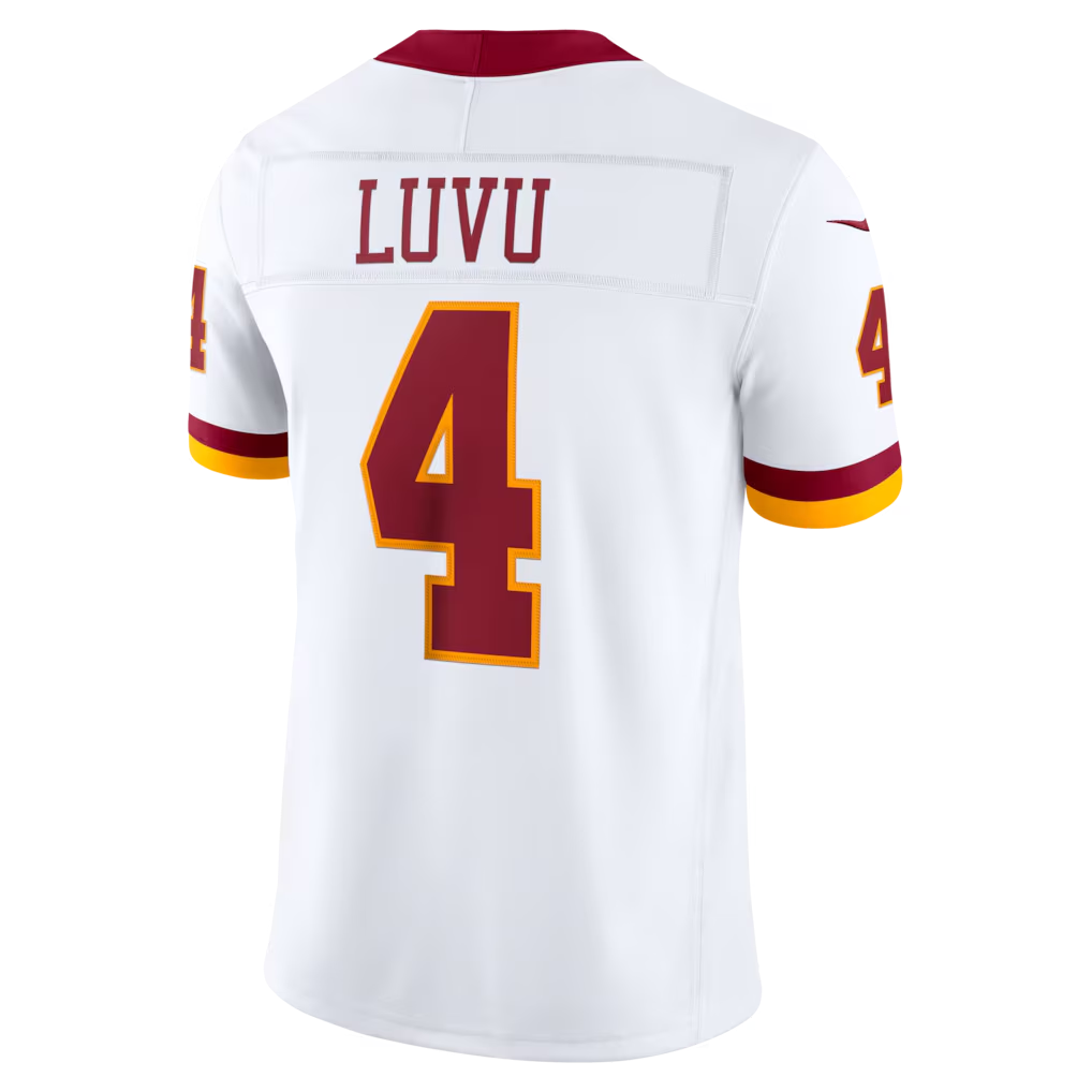 Tlead W.Commanders #4 Frankie Luvu White Vapor F.U.S.E. Stitched Limited Jerseys