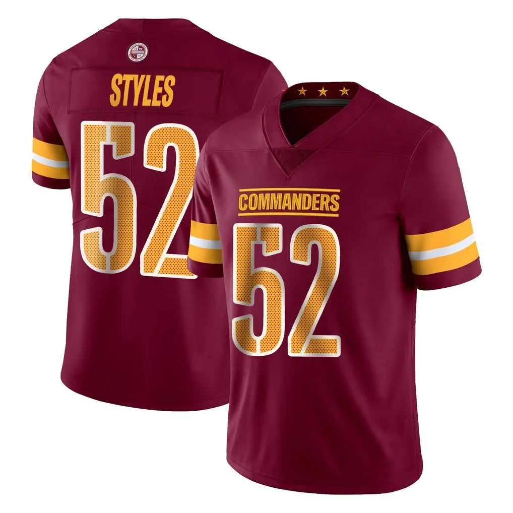 Tlead W.Commanders #52 Sonny Styles Player Burgundy Limited Vapor Home Game Stitched Jerseys