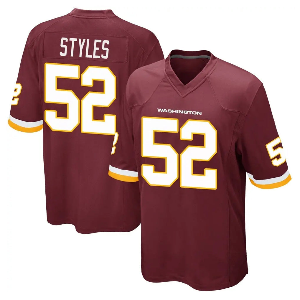 Tlead W.Commanders #52 Sonny Styles Player Burgundy Team Color Home Game Stitched Jerseys