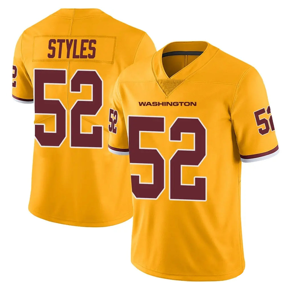Tlead W.Commanders #52 Sonny Styles Player Gold Limited Color Rush Home Game Stitched Jerseys