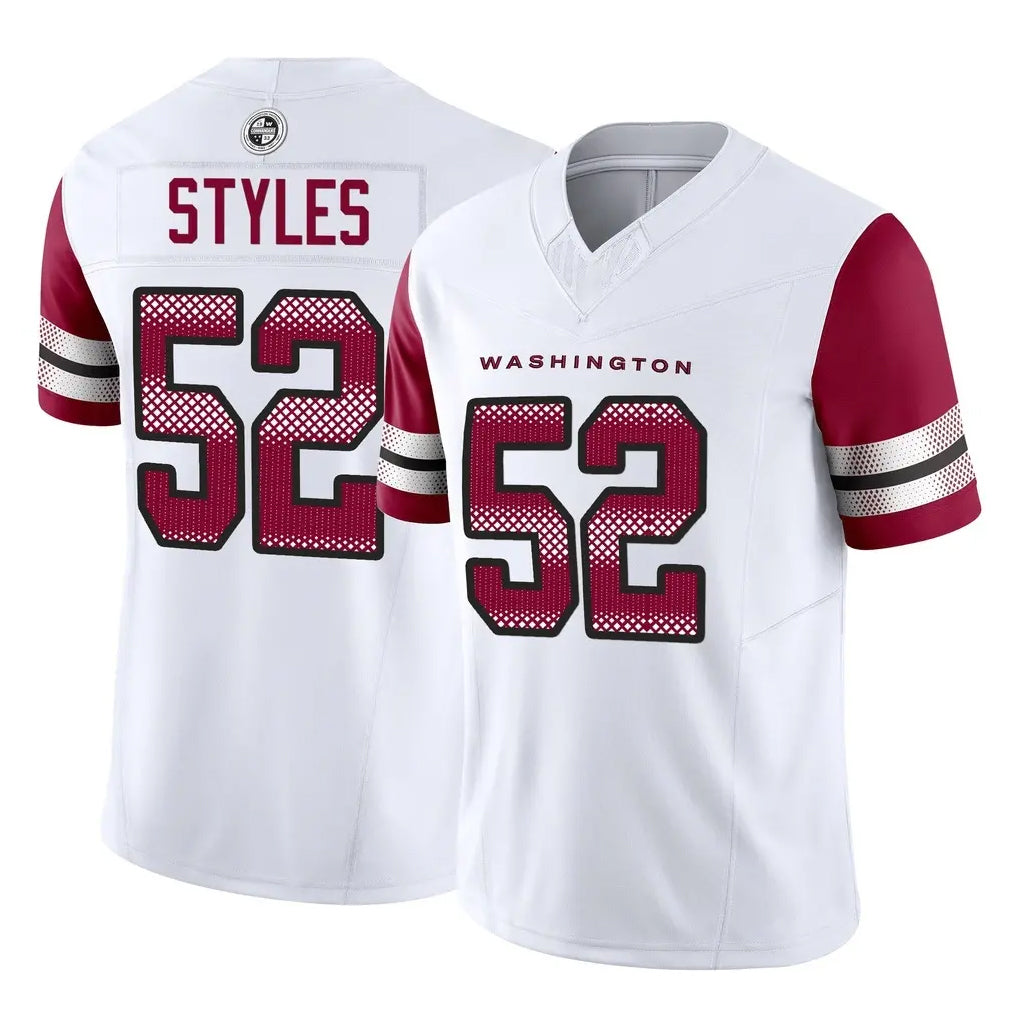 Tlead W.Commanders #52 Sonny Styles Player White Vapor F.U.S.E. Limited Home Game Stitched Jerseys