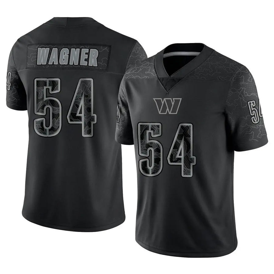 Tlead W.Commanders #54 Bobby Wagner Player Black RFLCTV Limited Stitched Jerseys