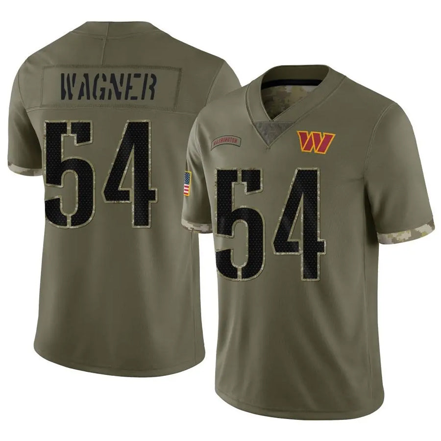 Tlead W.Commanders #54 Bobby Wagner Player Olive Salute To Service Limited Stitched Jerseys