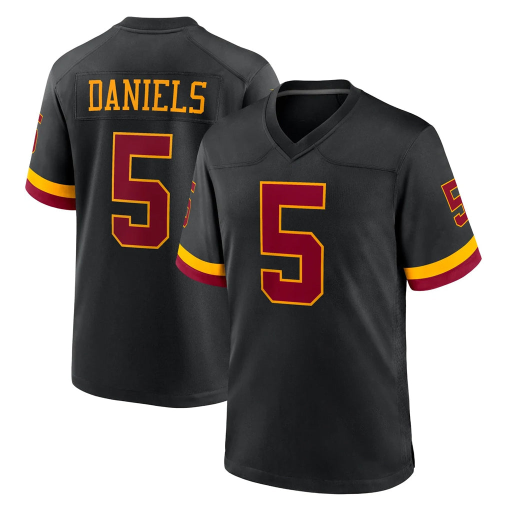 Tlead W.Commanders #5 Jayden Daniels Player Black Limited Home Game Stitched Jerseys