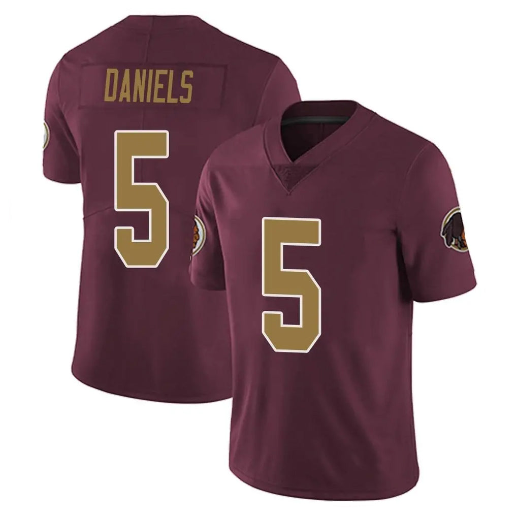 Tlead W.Commanders #5 Jayden Daniels Player Burgundy Alternate Vapor Untouchable Home Game Stitched Jerseys