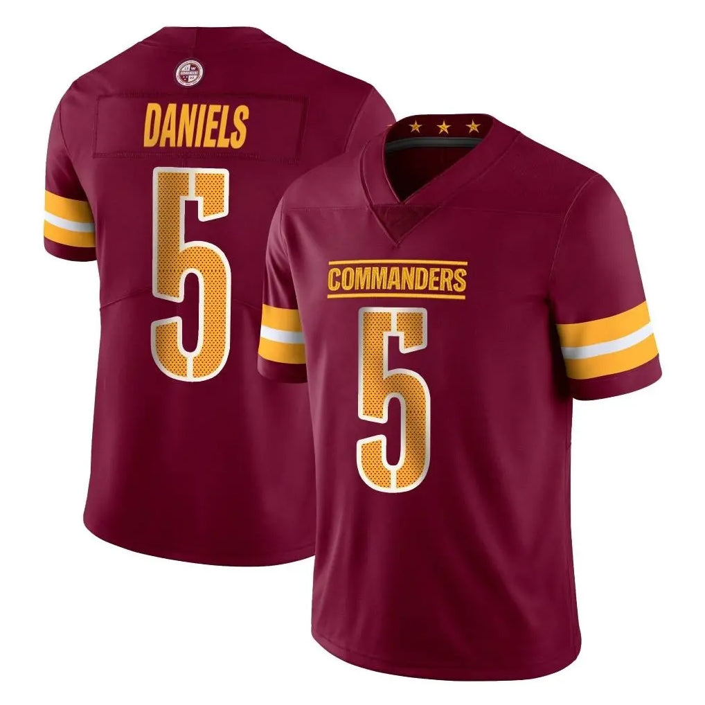 Tlead W.Commanders #5 Jayden Daniels Player Burgundy Limited Vapor Home Game Stitched Jerseys