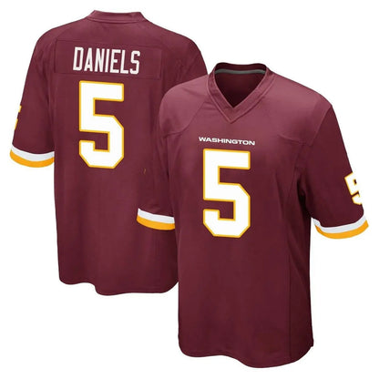 Tlead W.Commanders #5 Jayden Daniels Player Burgundy Team Color Home Game Stitched Jerseys