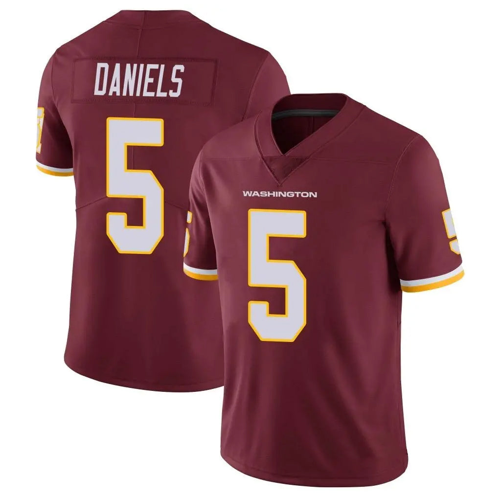 Tlead W.Commanders #5 Jayden Daniels Player Burgundy Vapor Limited Stitched Jerseys