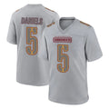 Tlead W.Commanders #5 Jayden Daniels Player Gray Atmosphere Fashion Home Game Stitched Jerseys