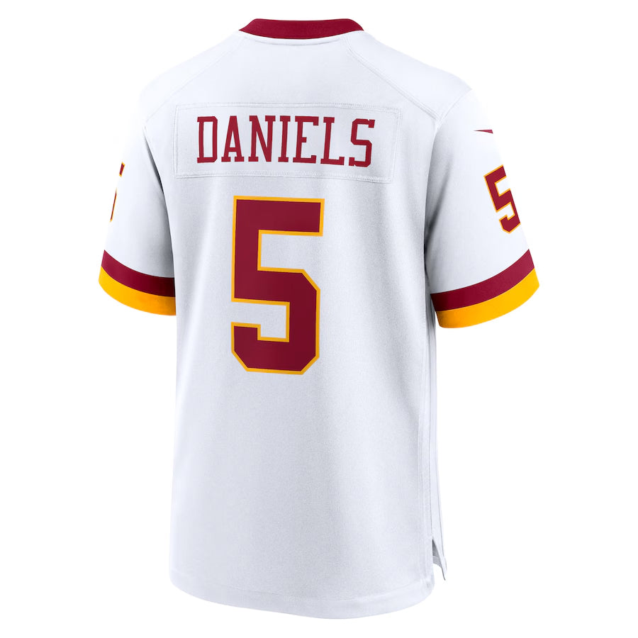 Tlead W.Commanders #5 Jayden Daniels Player White Home Game Stitched Jerseys
