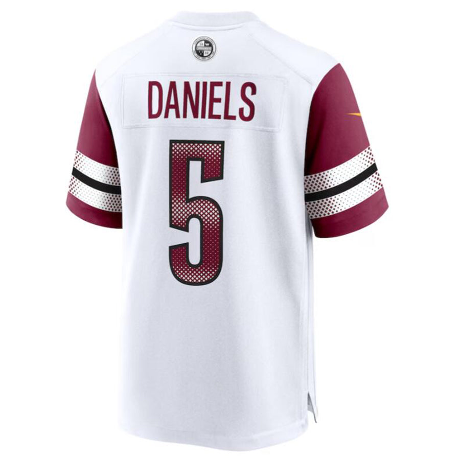 Tlead W.Commanders #5 Jayden Daniels White 2024 Draft First Round Pick Player Game Stitched Jersey