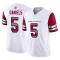 Tlead W.Commanders #5 Jayden Daniels White Vapor F.U.S.E. Limited Home Game Stitched Jerseys