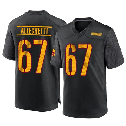 Tlead W.Commanders #67 Nick Allegretti Player Black Home Game Stitched Jerseys