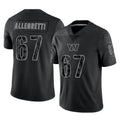 Tlead W.Commanders #67 Nick Allegretti Player Black Limited Reflective Home Game Stitched Jerseys