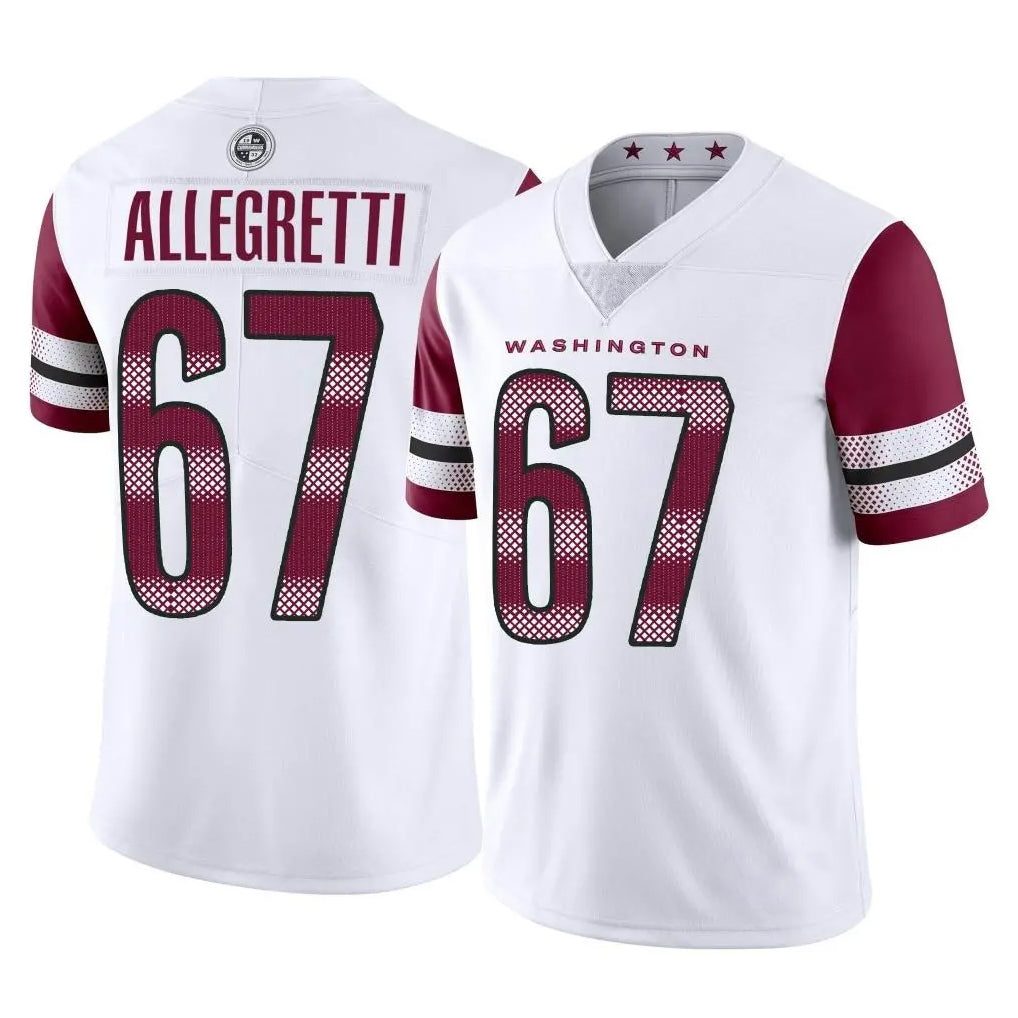 Tlead W.Commanders #67 Nick Allegretti Player White Limited Vapor Home Game Stitched Jerseys