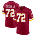 Tlead W.Commanders #72 Josh Conerly Jr. Player Burgundy Game Home Stitched Jerseys
