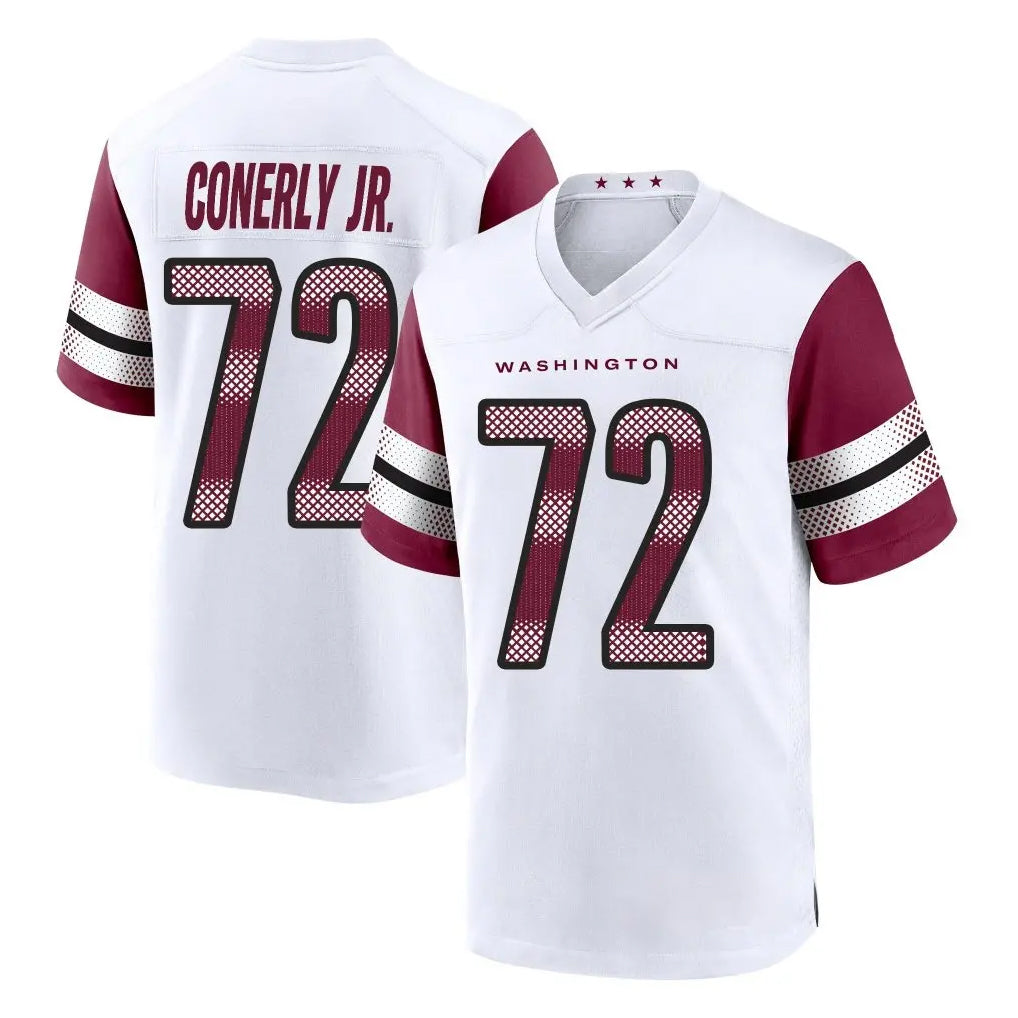 Tlead W.Commanders #72 Josh Conerly Jr. Player White Game Home Stitched Jerseys