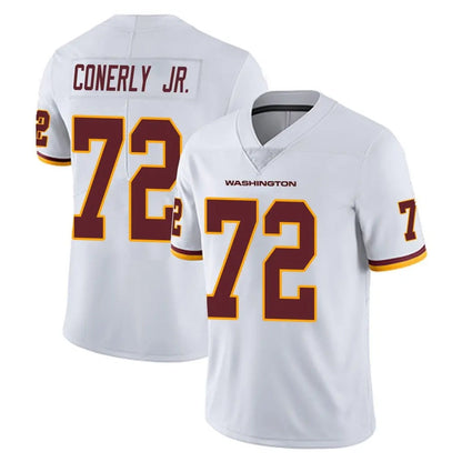 Tlead W.Commanders #72 Josh Conerly Jr. Player White Limited Vapor Untouchable Home Game Stitched Jerseys