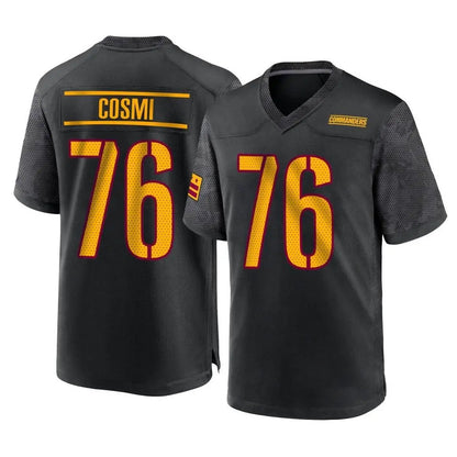 Tlead W.Commanders #76 Sam Cosmi Player Black Home Game Stitched Jerseys