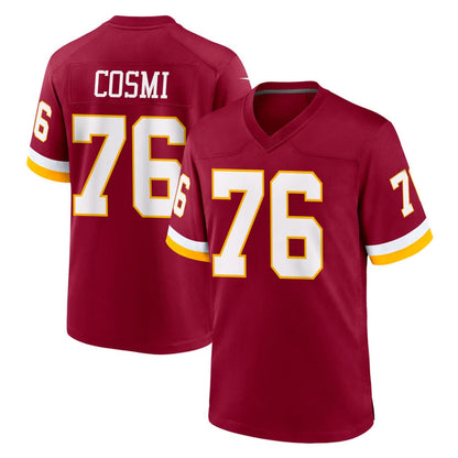 Tlead W.Commanders #76 Sam Cosmi Player Burgundy Game Home Stitched Jerseys