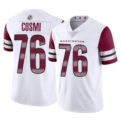Tlead W.Commanders #76 Sam Cosmi Player White Limited Vapor Home Game Stitched Jerseys