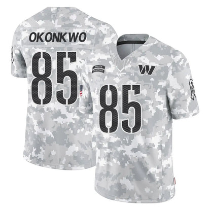 Tlead W.Commanders #85 Chig Okonkwo Player Arctic Camo Limited Salute To Service Home Game Stitched Jerseys