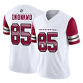 Tlead W.Commanders #85 Chig Okonkwo Player White Vapor F.U.S.E. Limited Home Game Stitched Jerseys