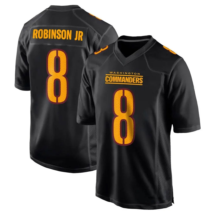 Tlead W.Commanders #8 Brian Robinson Jr. Player Black Fashion Stitched Jerseys